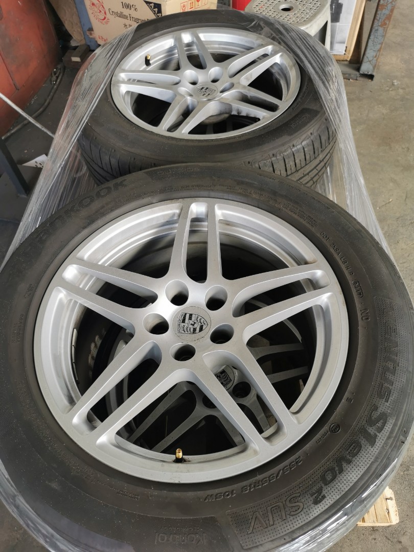 Porsche Macan Original Rims + Tyres (18 inches), Car Accessories, Tyres
