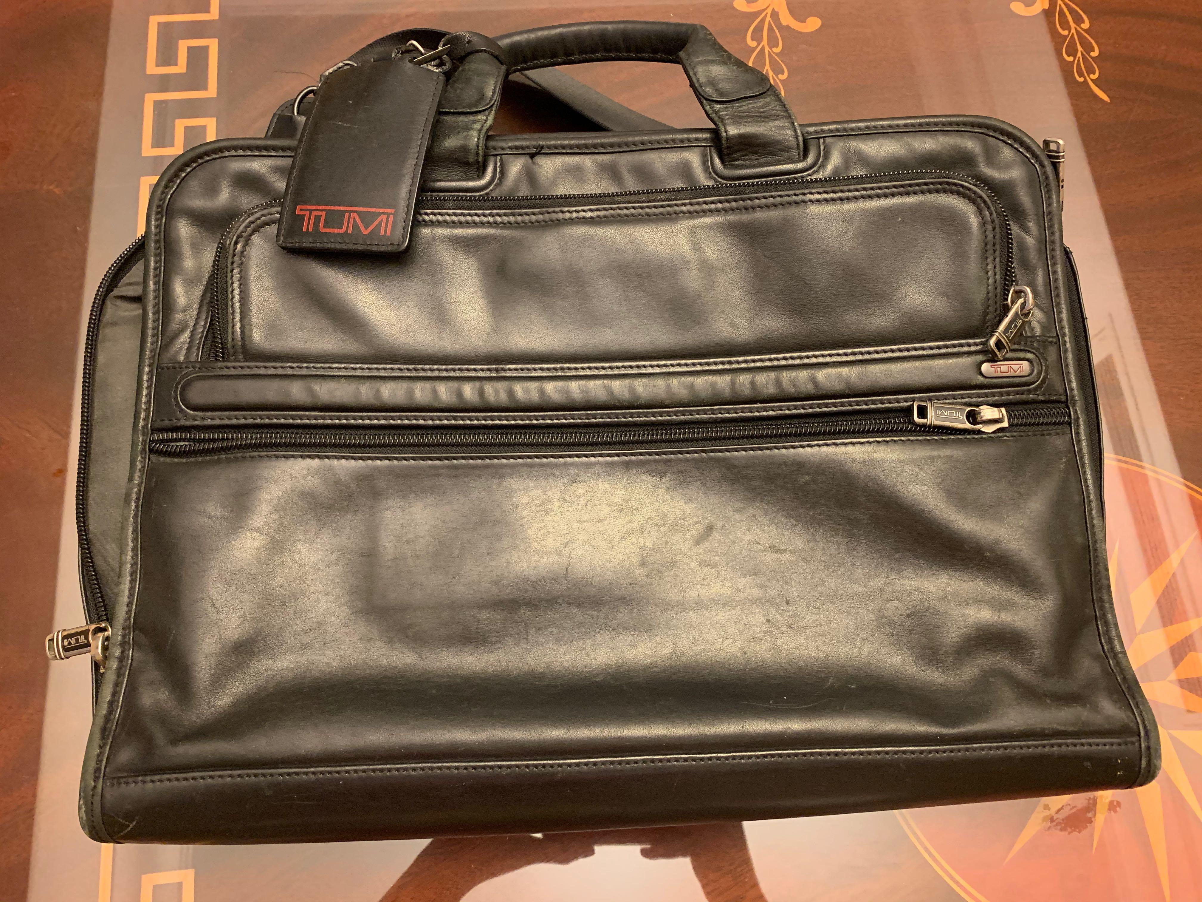 Tumi leather deals luggage