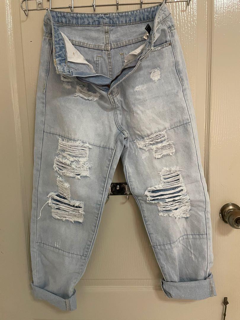 Ripped Jeans Brand Shein Women S Fashion Clothes Pants Jeans Shorts On Carousell