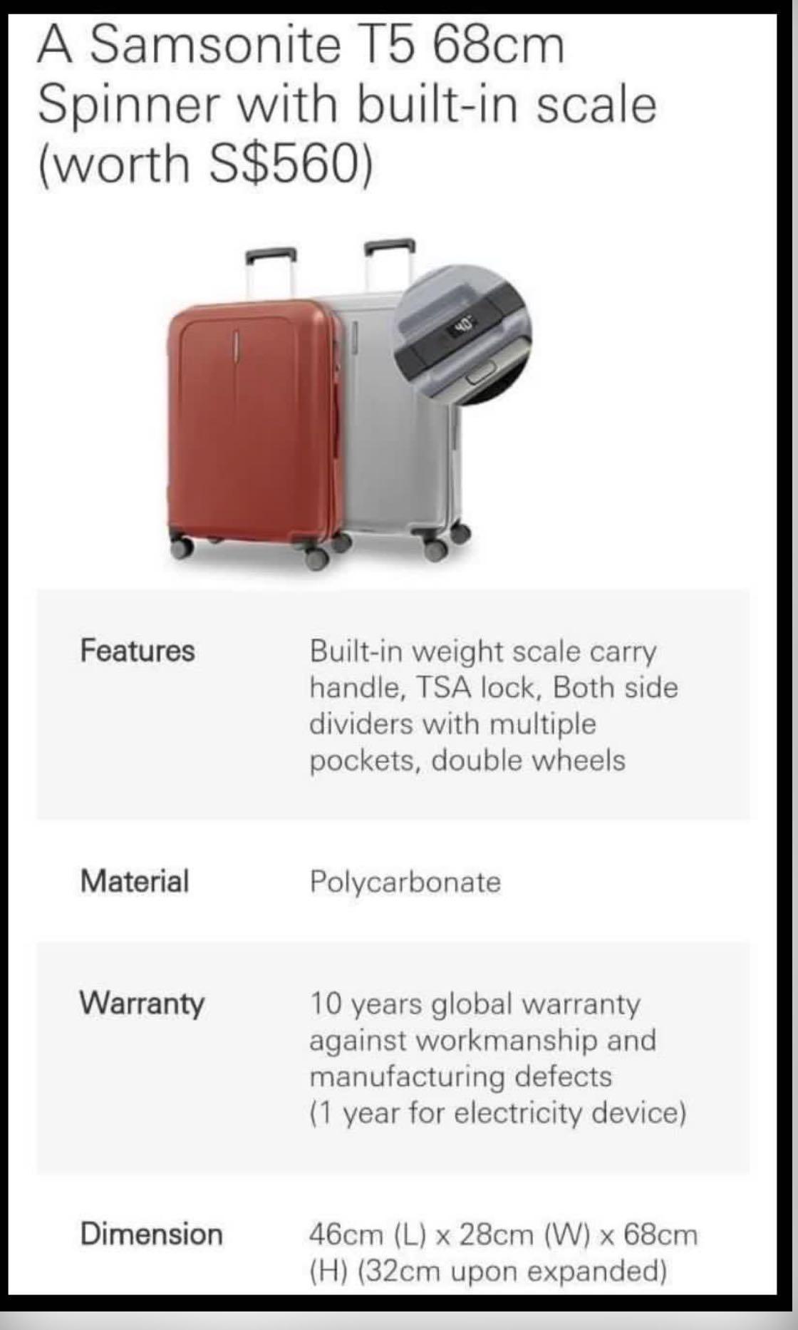 Samsonite t5 spinner luggage outlet