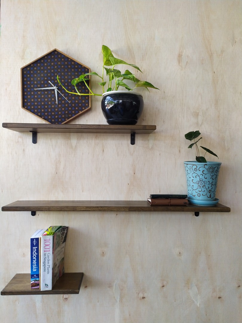 Solid rubber wood shelves panel, Furniture & Home Living, Furniture, Shelves, & Racks