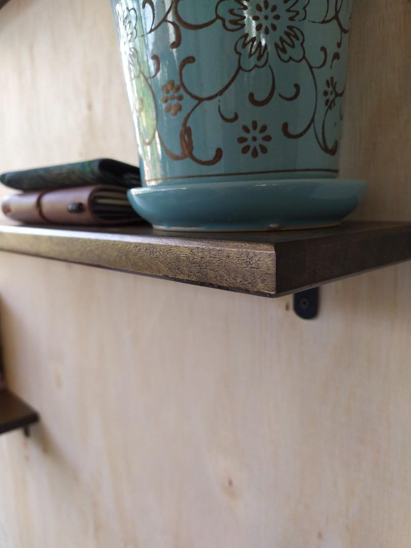 Solid rubber wood shelves panel, Furniture & Home Living, Furniture, Shelves, & Racks