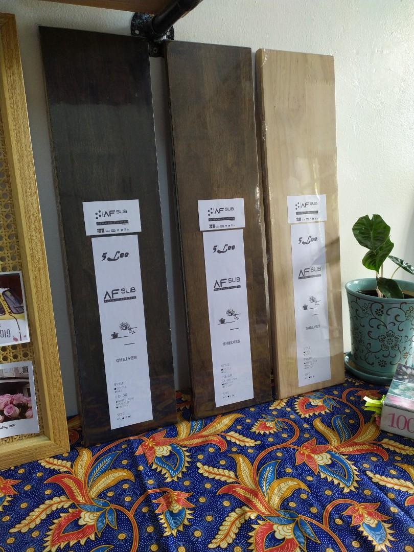 Solid rubber wood shelves panel, Furniture & Home Living, Furniture, Shelves, & Racks