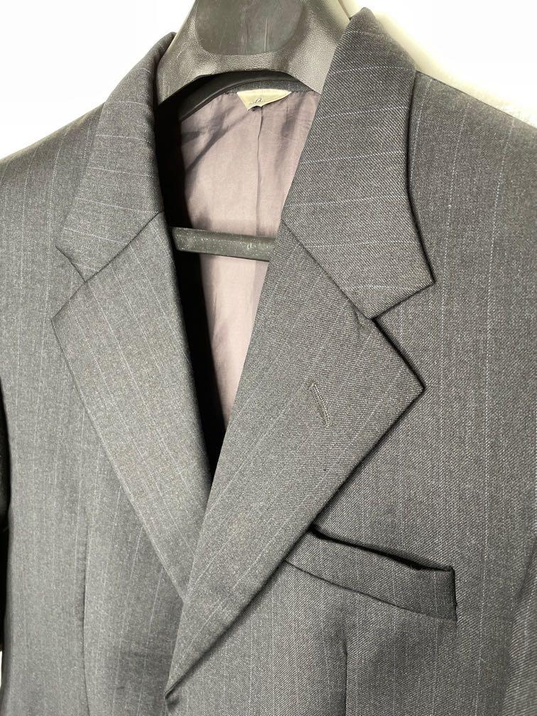 Suit and slacks pinstripe Onesimus, Men's Fashion, Tops & Sets, Formal ...