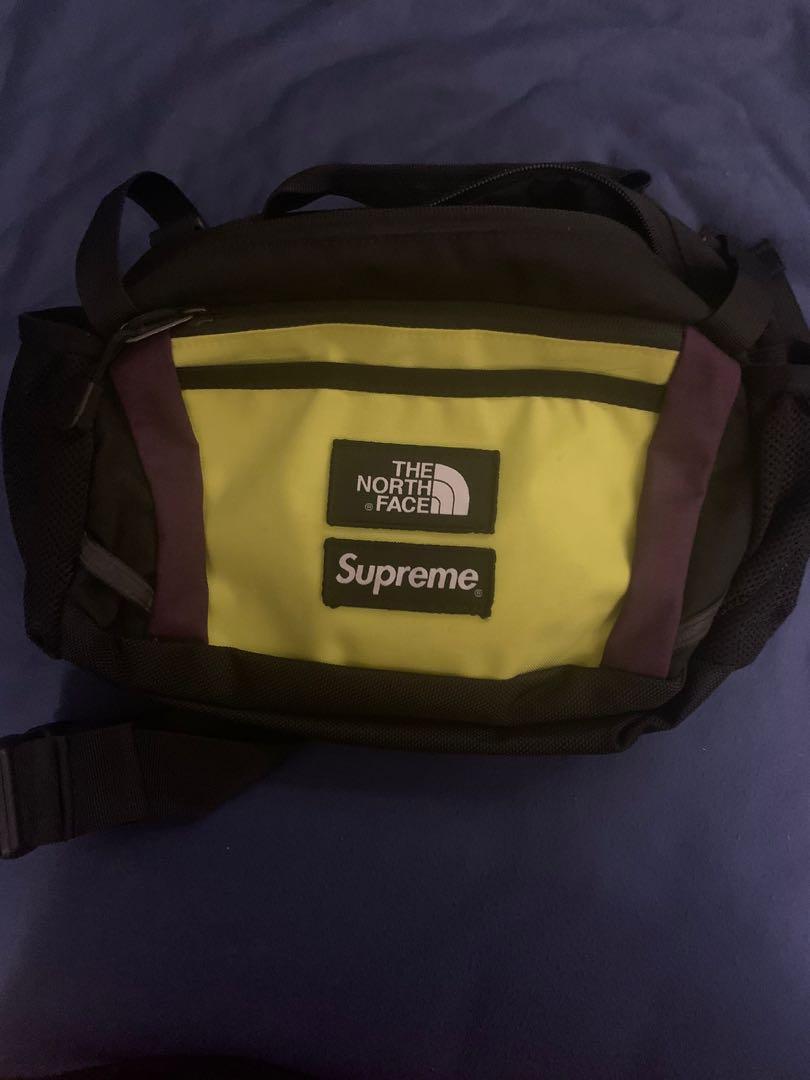 Supreme the north face Fanny pack sulphur, Men's Fashion, Bags