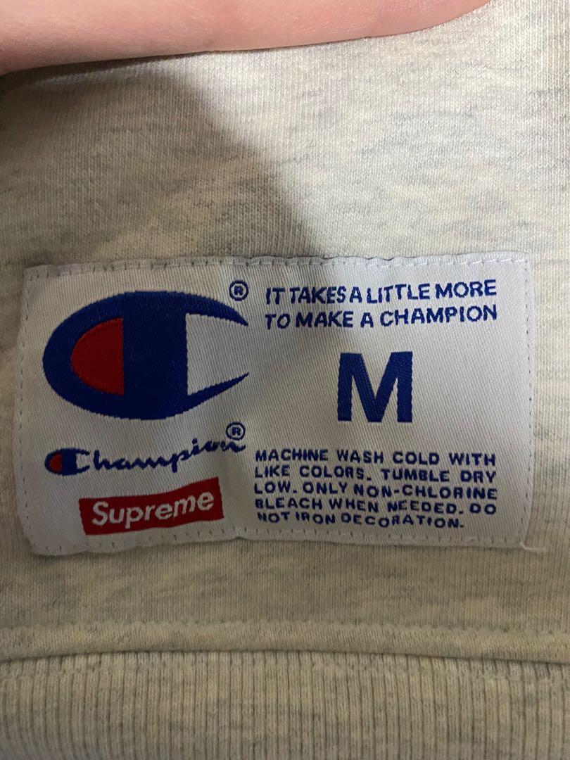 Supreme x champion hoodie fake clearance