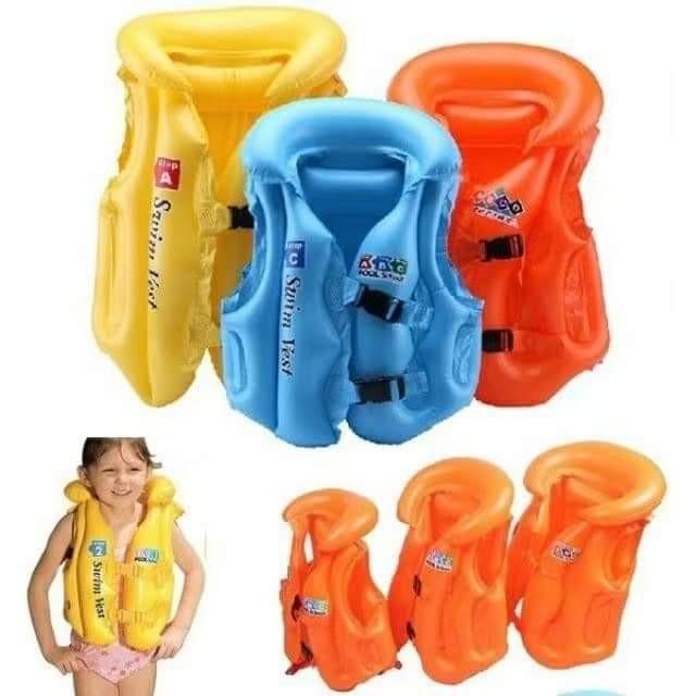 Children Swimming Inflatable Floater Vest for Kids, Sports Equipment,  Sports u0026 Games, Water Sports on Carousell