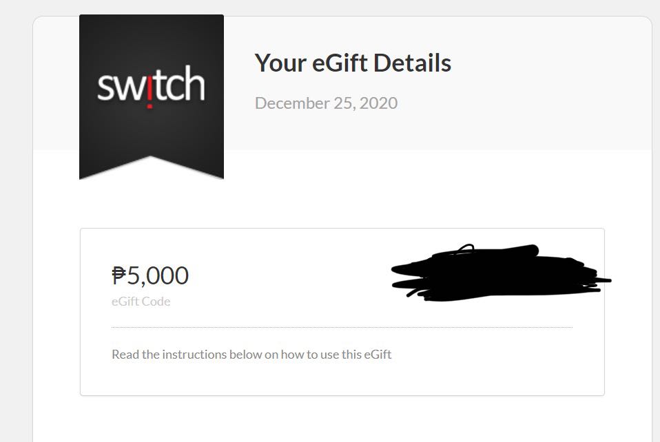 Switch Gift Voucher 5,000, Tickets & Vouchers, Vouchers on Carousell