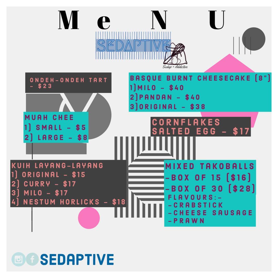 Updated Menu Updated Menu list, Food & Drinks, Packaged & Instant Food on Carousell