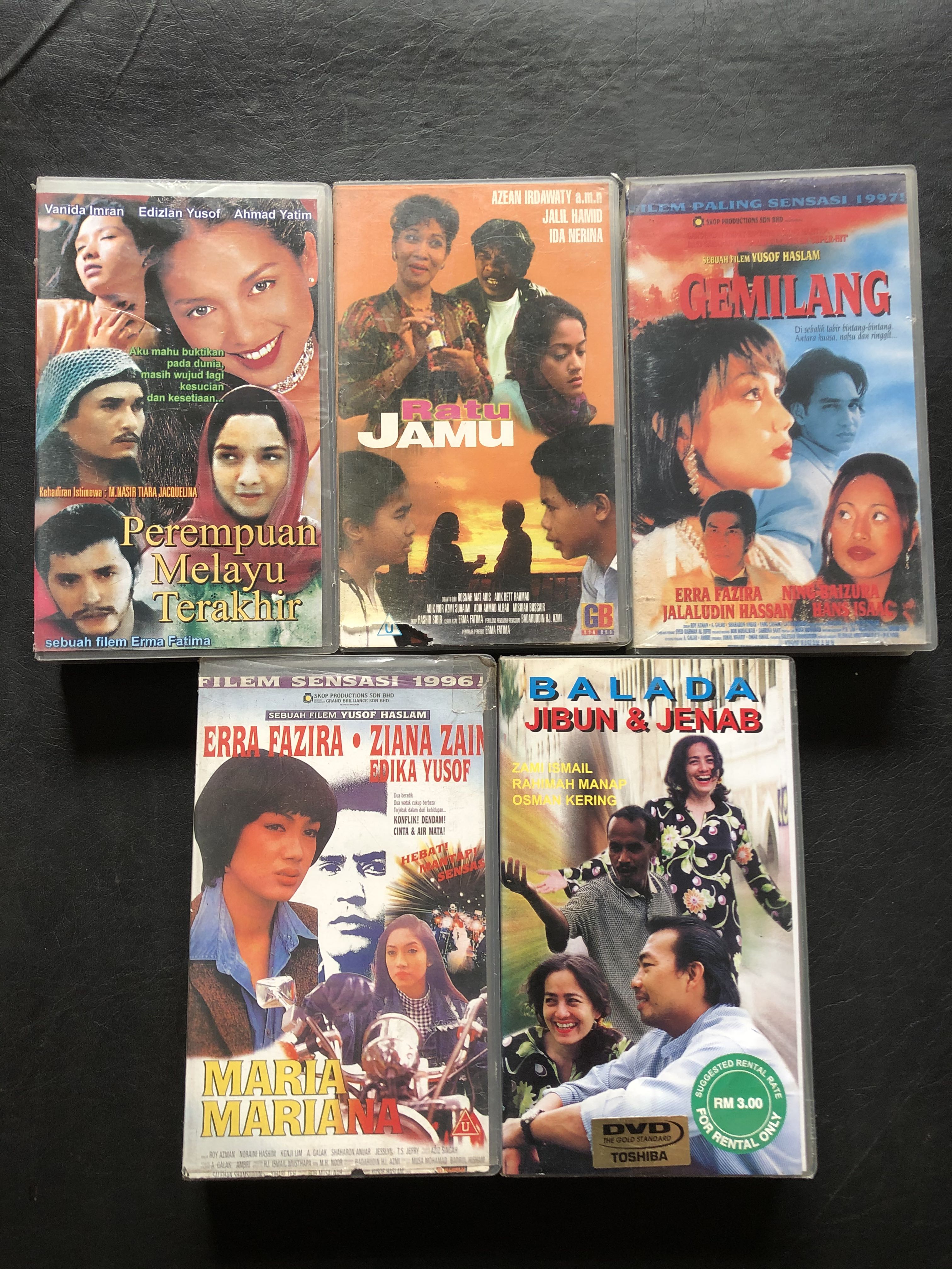 Vintage 90s Filem Melayu VHS Videotape, Music & Media, CD's, DVD's