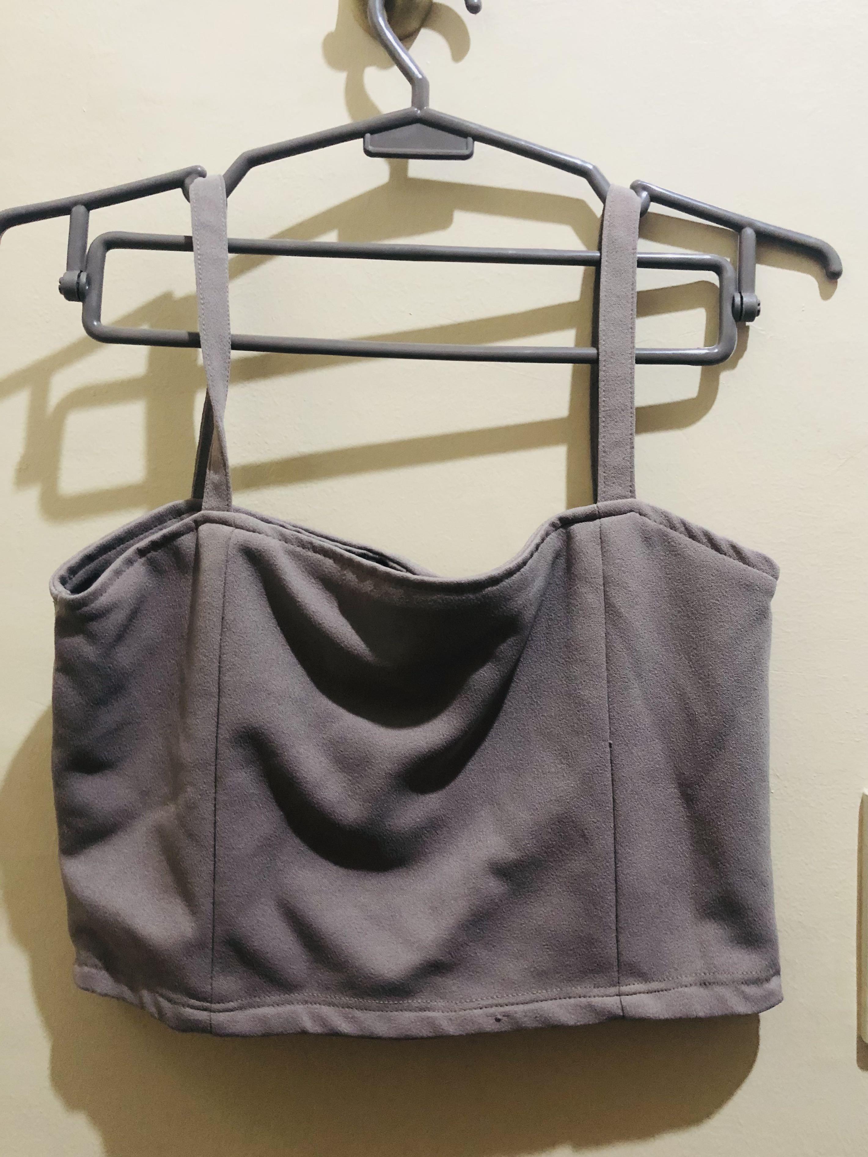 Violet Blush Top & Plaid Straight Trousers (Category: Other Bottoms) located in Mandaluyong City. Submitted by agsp28 (Listing ID 1068115642, Image 1). Description: Crop Top only- 150 Pants only-250 RFL: Does’t fit anymore .