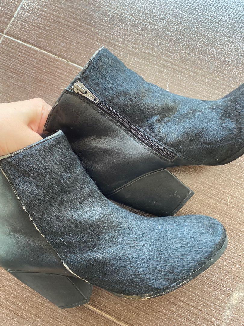 Women Leather Boots Trenery Women s Fashion Footwear Boots on
