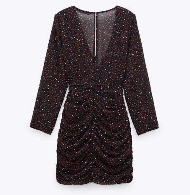 Zara heart print dress sales