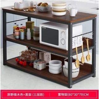 3 layer kitchen island rack table shelf home organizer food appliances storage