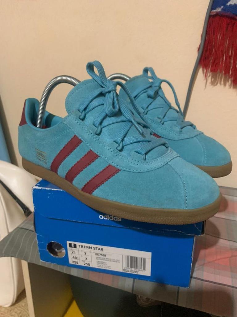 Adidas trimm star claret and blue deals