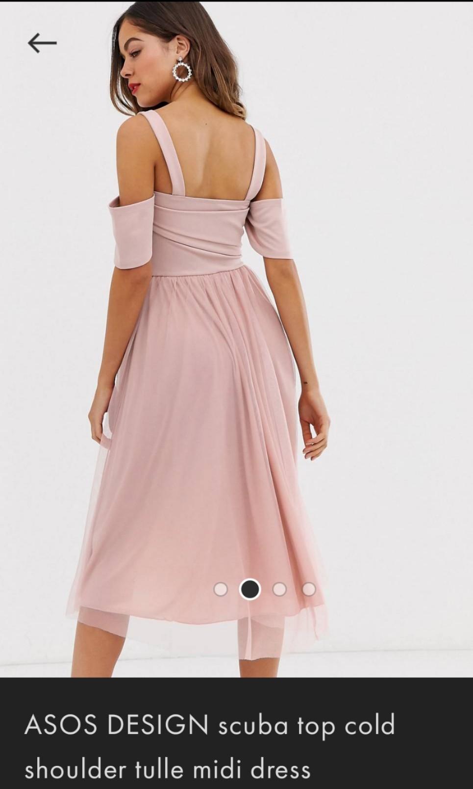 Asos design soft top tulle midi dress