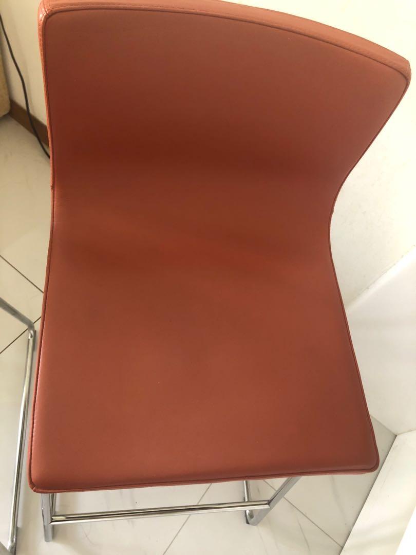 IKEA Bernhard Leather Bar Stools, Furniture & Home Living, Furniture
