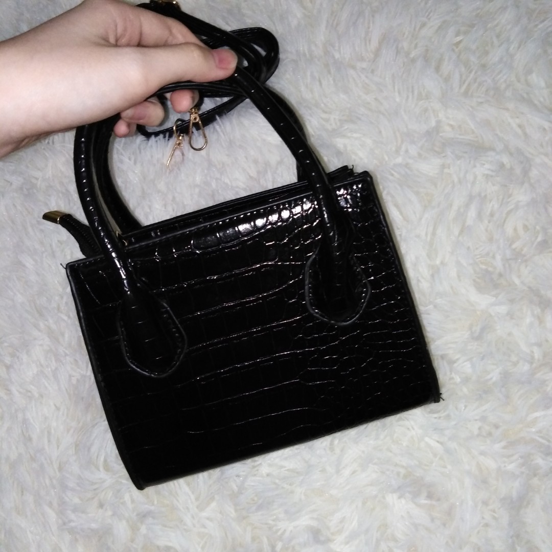 black mini handbag