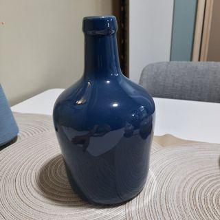 Blue Ceramic Vase Bottle