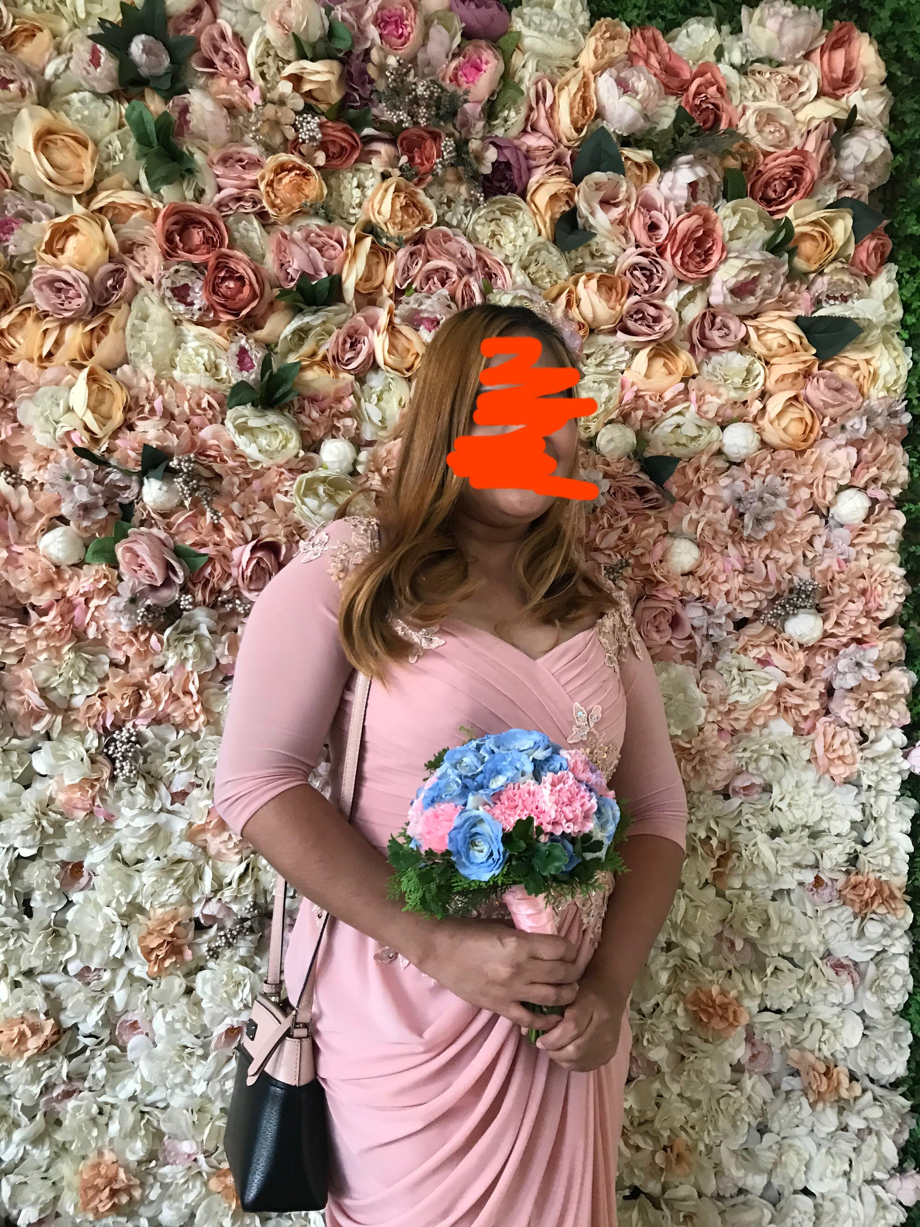 blush pink ninang gown, Women's Fashion, Dresses & Sets, Evening