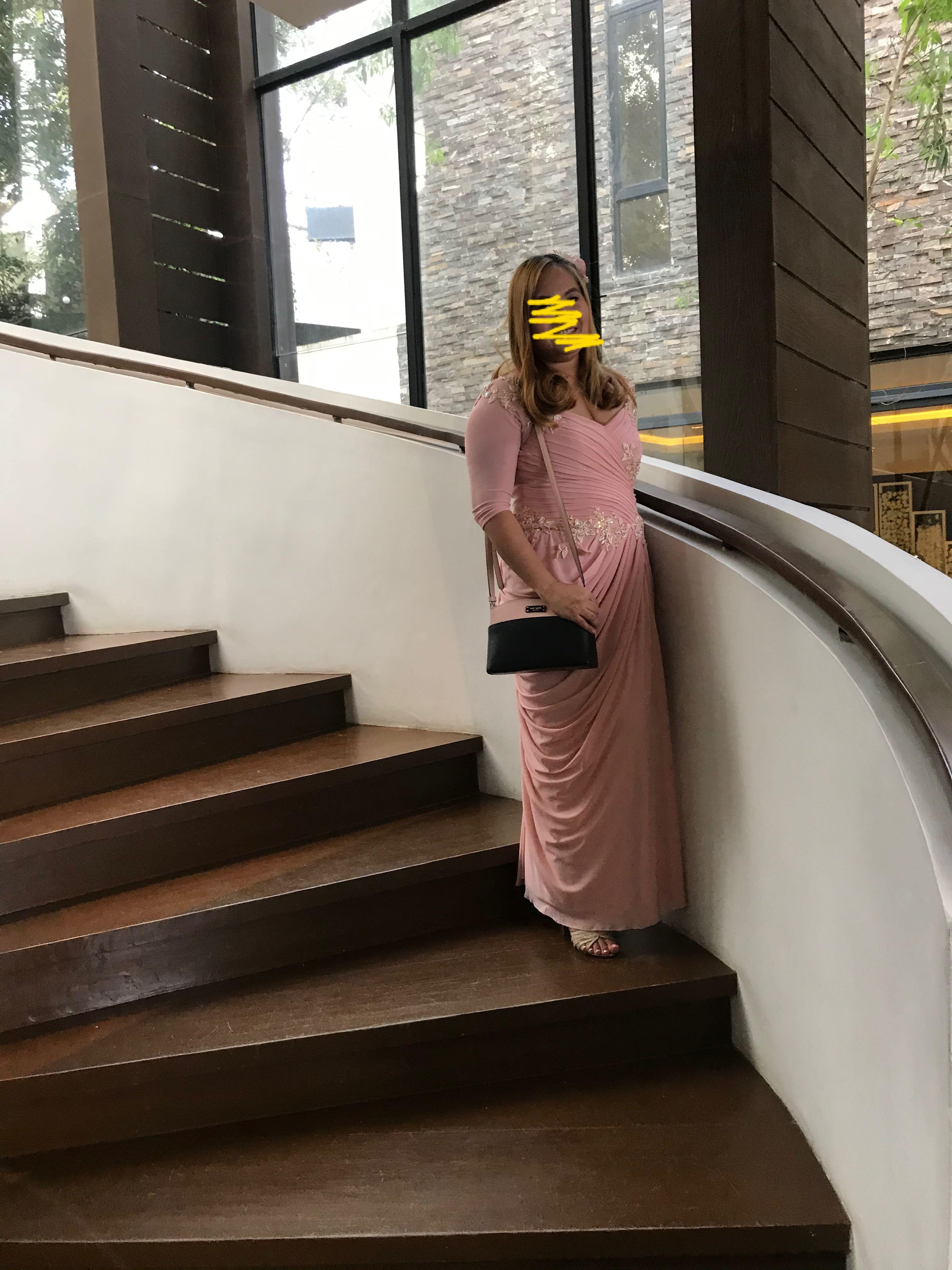 blush pink ninang gown, Women's Fashion, Dresses & Sets, Evening