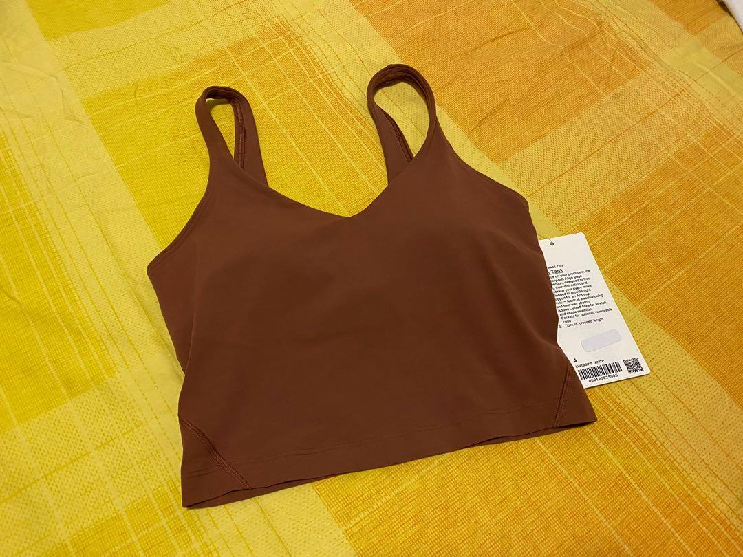 BNWT Lululemon Align Tank size 4 ancient copper, Women's Fashion, Clothes  on Carousell