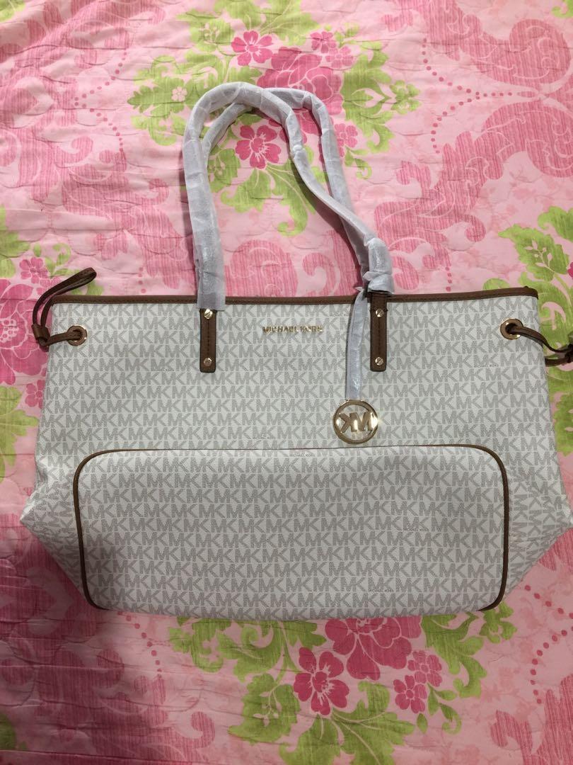 Mk tote bag with hot sale zipper