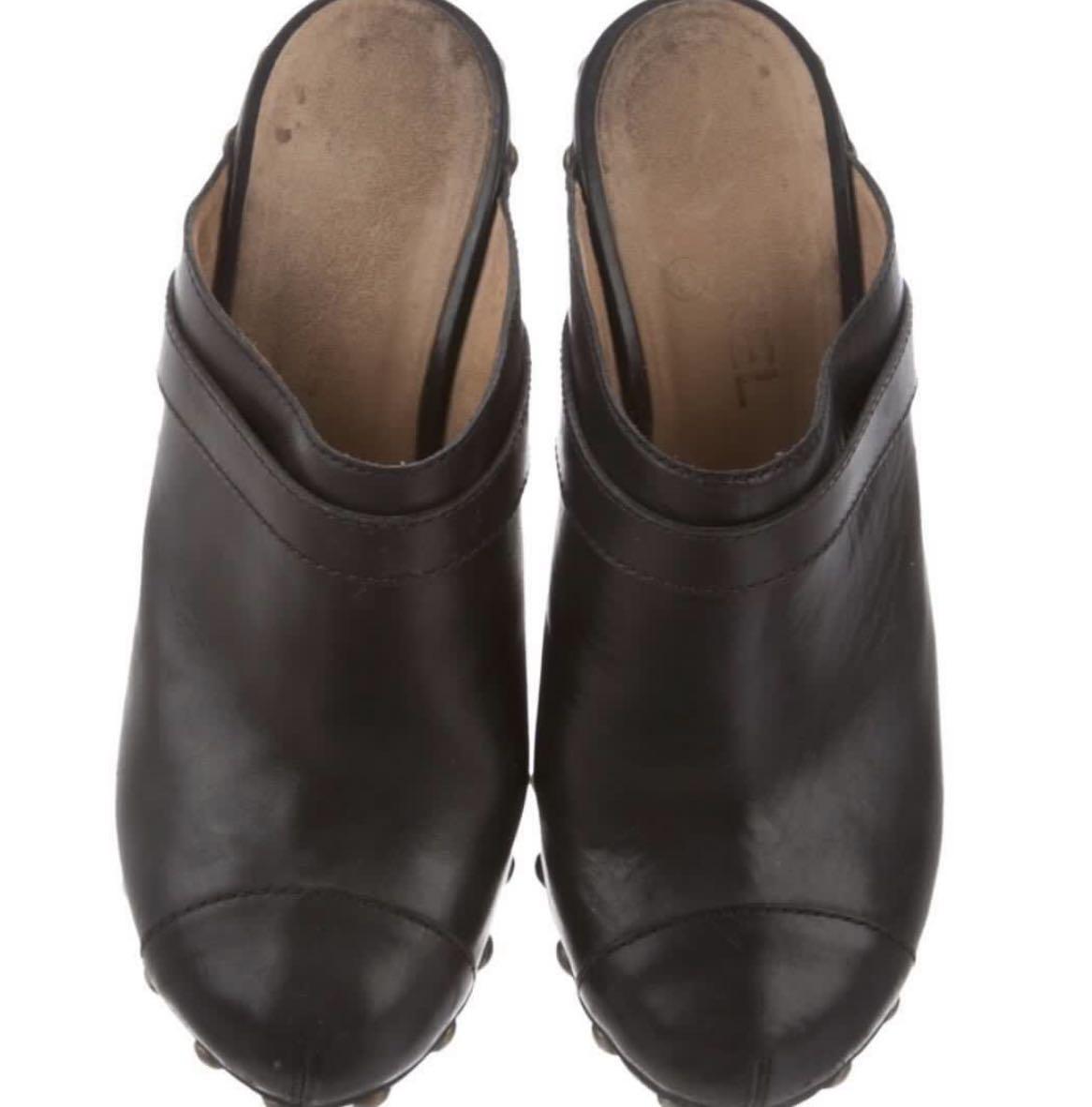 CHANEL STUDDED PLATFORM CLOGS EU 38 AUTHENTIC