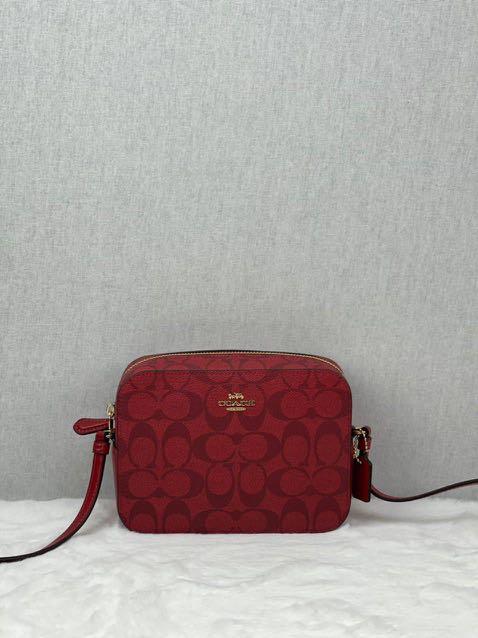 Coach red discount camera bag
