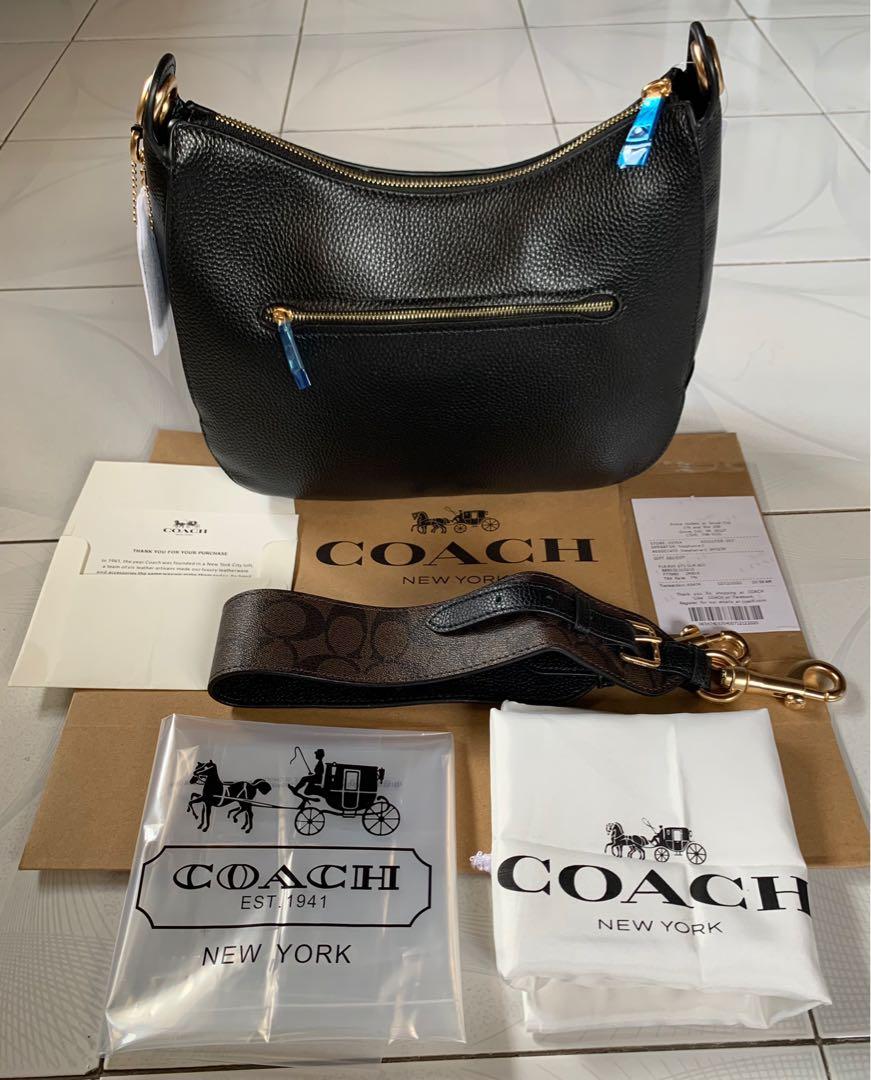 Coach jes hobo with signature canvas strap