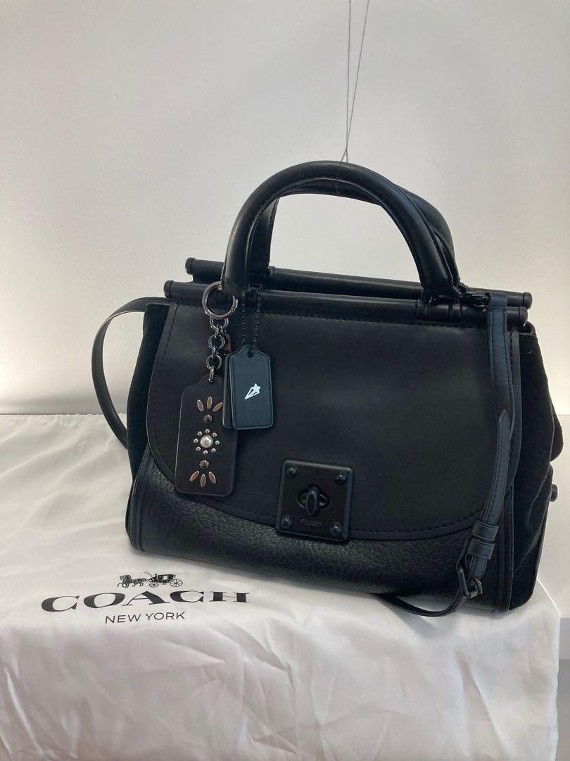 Coach mixed leather shop drifter carryall
