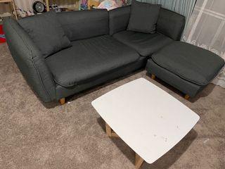 Couch with coffee table