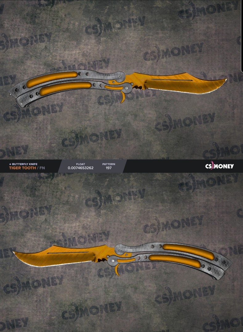 CSGO KNIFE Butterfly Knife Tiger Tooth, Video Gaming, Gaming