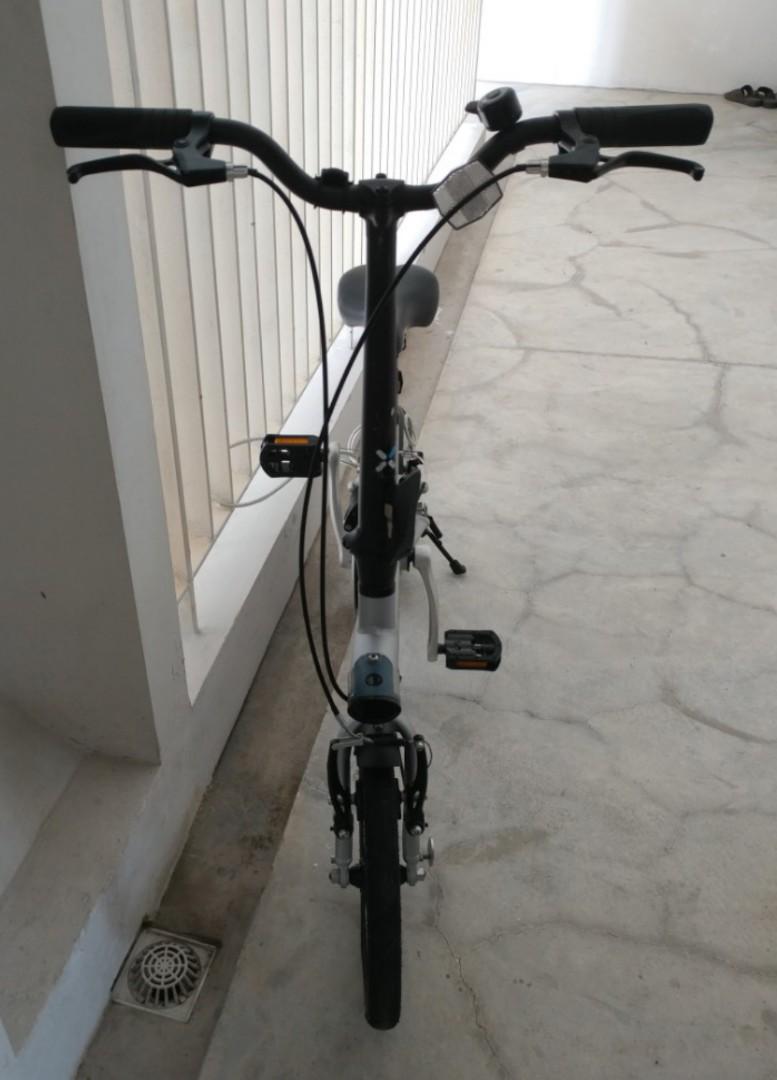 decathlon tilt 500 xs 14in silver folding bike sports equipment bicycles parts bicycles on carousell