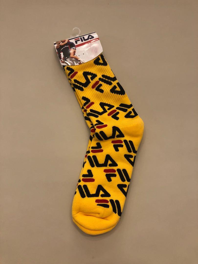 Yellow hotsell fila socks