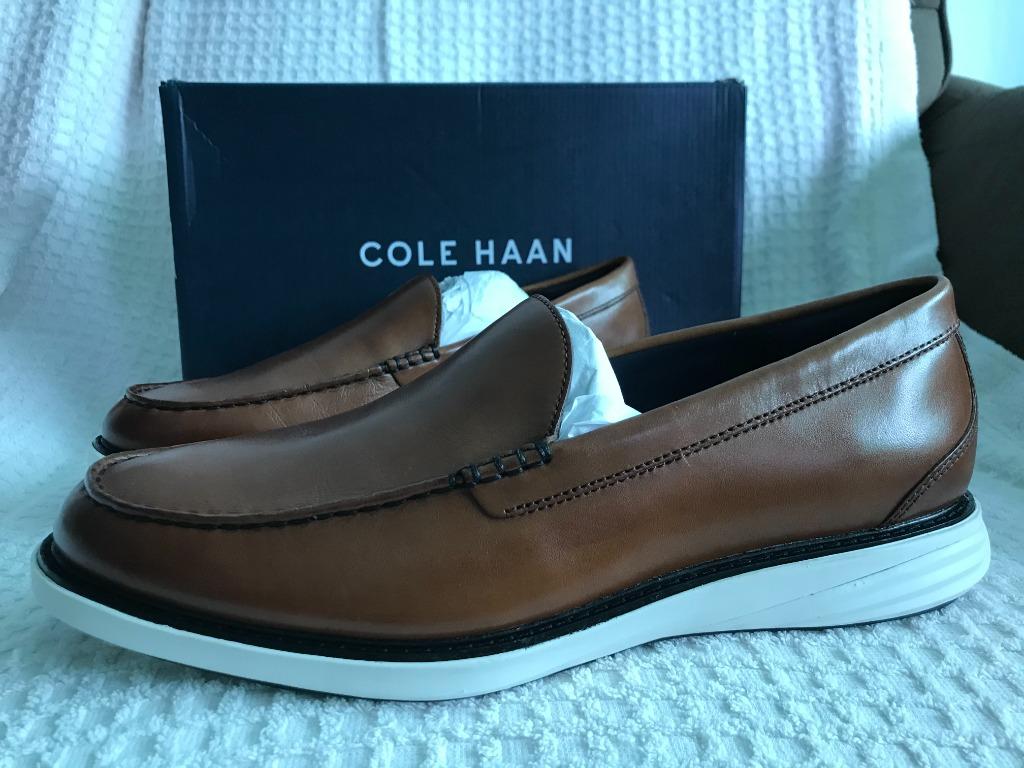 GENUINE COLE HAAN MENS GRAND EVOLUTION BROWN LOAFERS US 10.5 D