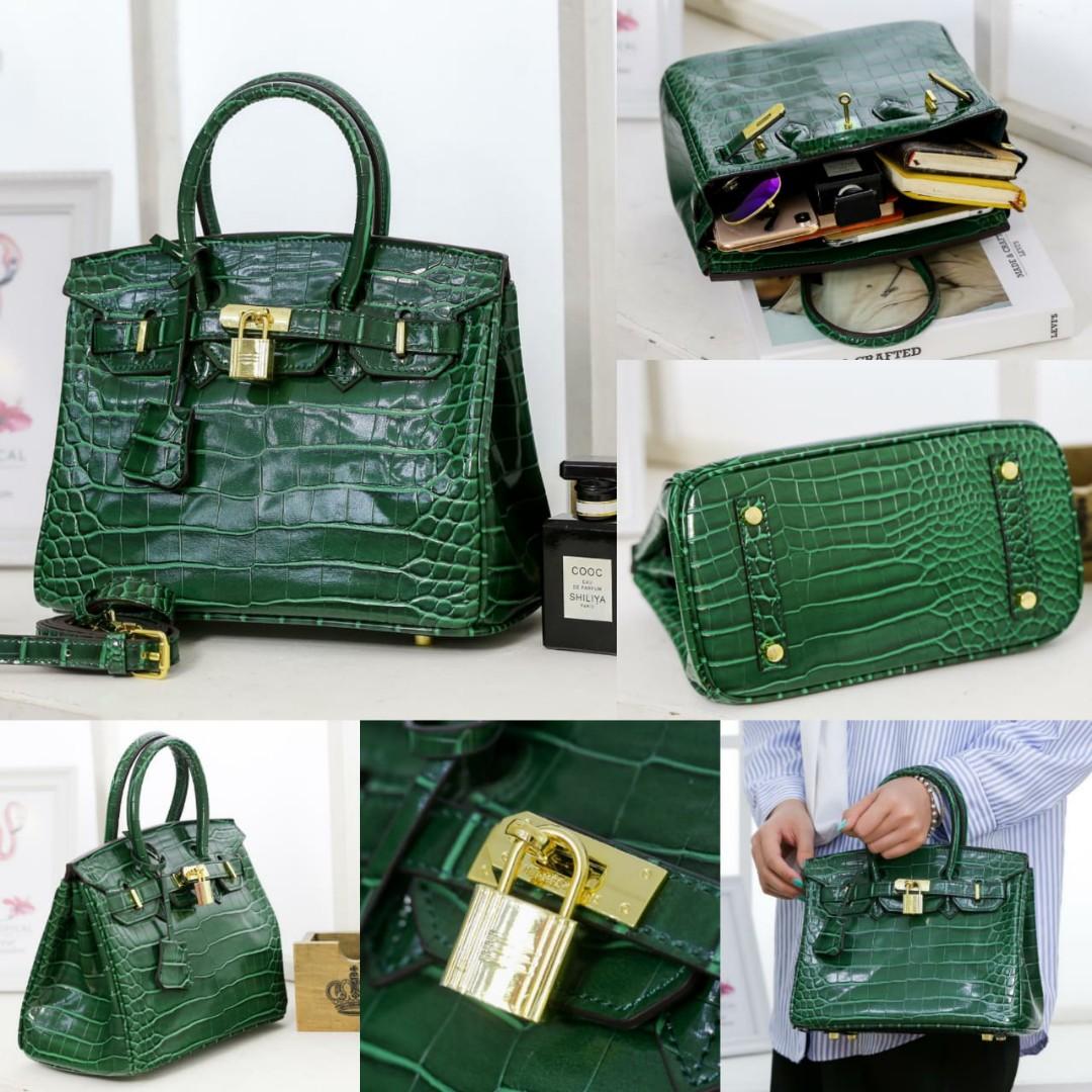 Asli import tas kulit Hermes Constance Croco, Fesyen Wanita, Tas & Dompet  di Carousell