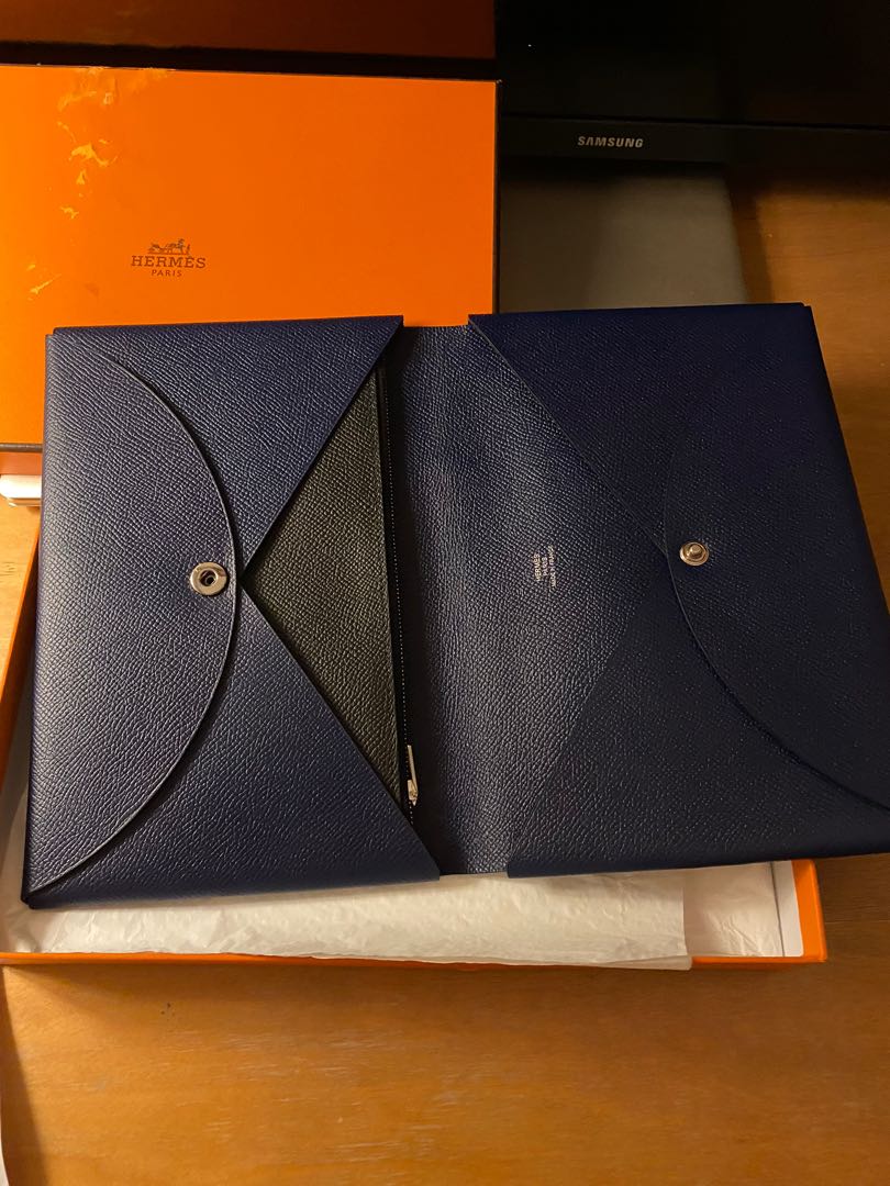 Hermes Calvi pouch, Luxury, Bags & Wallets on Carousell