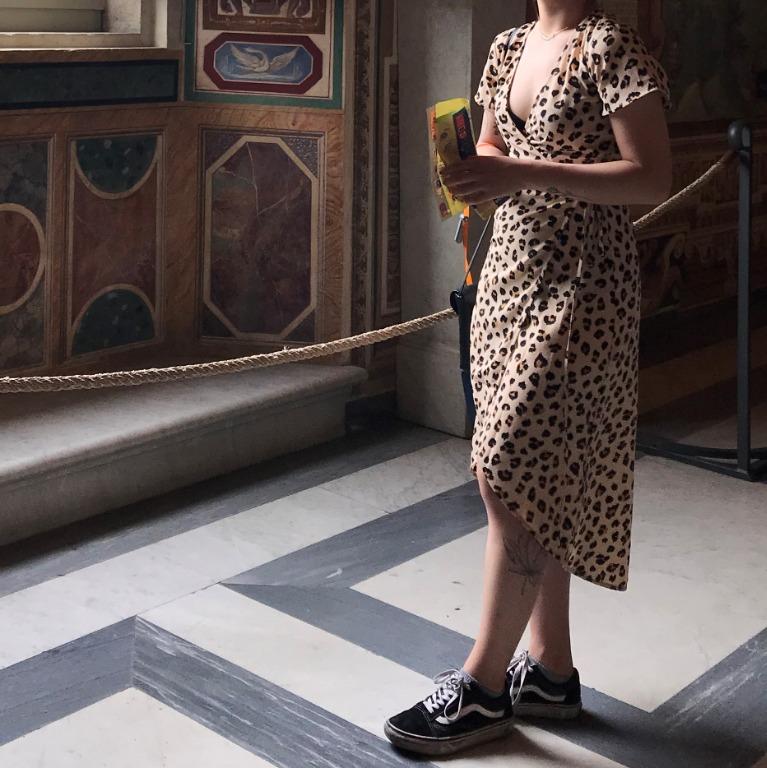 H&m leopard midi sales dress