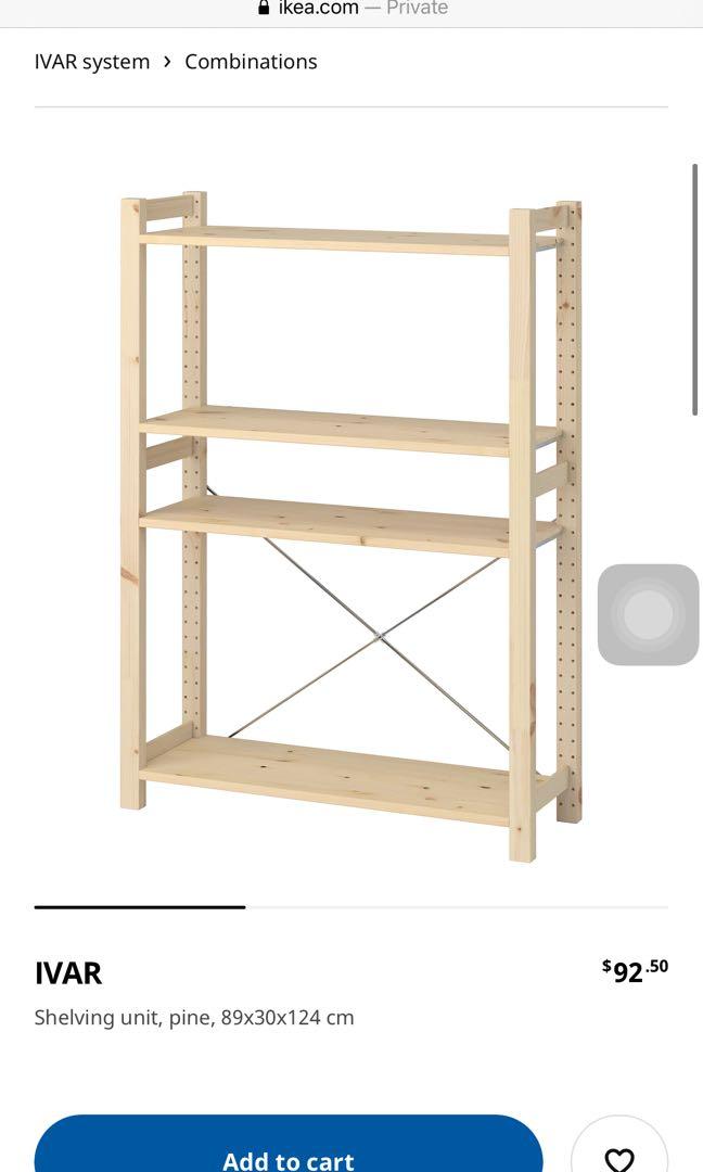 IKEA IVAR SHELVES storage wood book boxes kitchen, Furniture & Home Living, Furniture