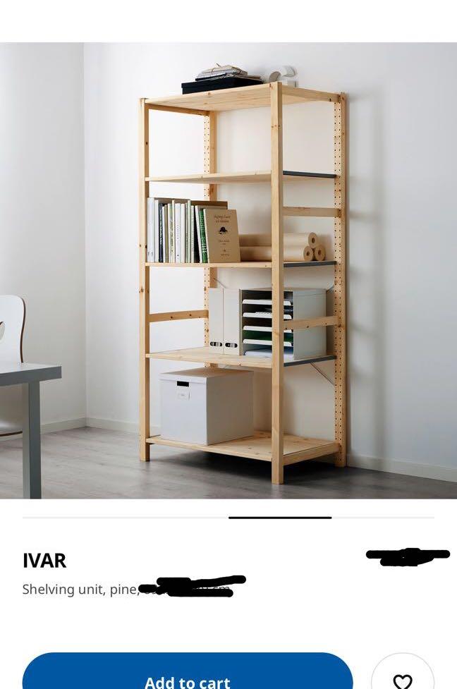 IKEA IVAR SHELVES storage wood book boxes kitchen, Furniture & Home Living, Furniture