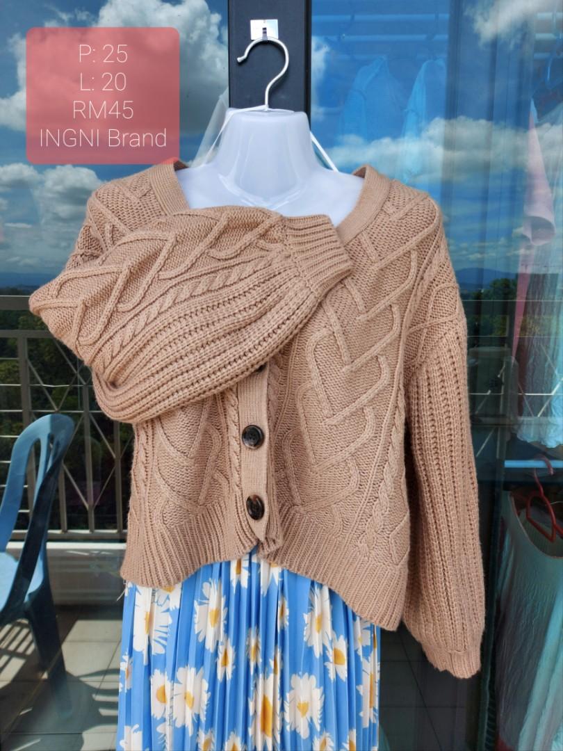 INGNI Nude Brown Cardigan Baggy 