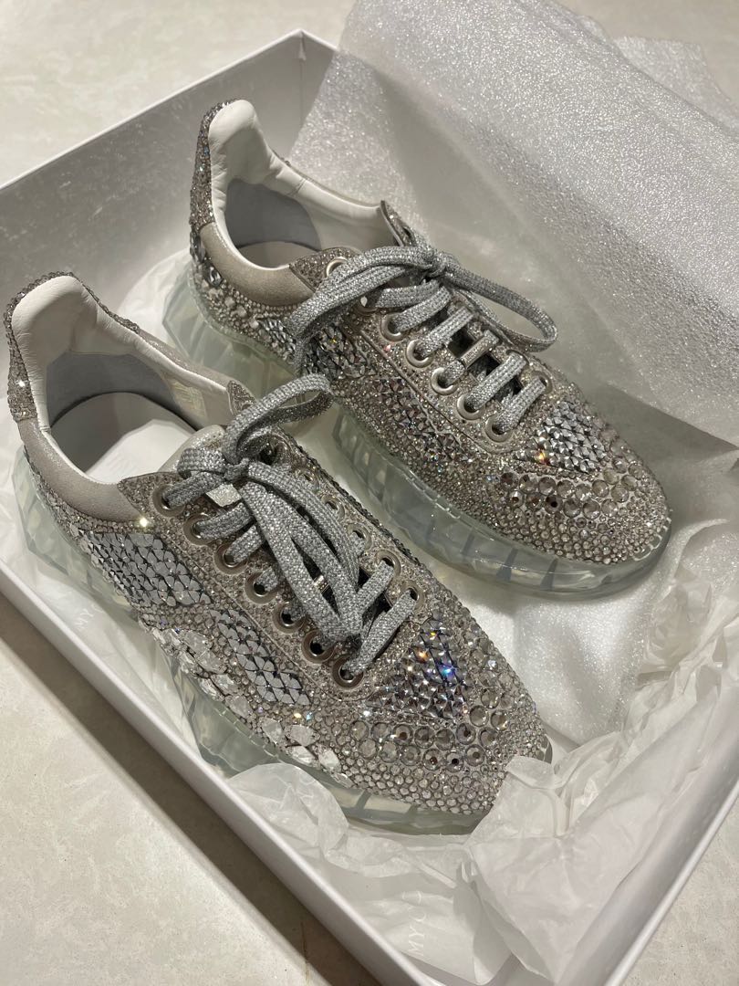 Jimmy choo swarovski sneakers hot sale
