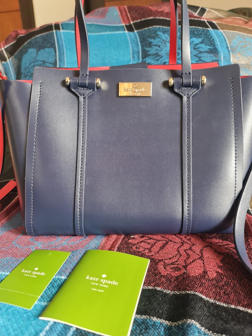 Kate Spade Blue and Red Bag, Women's Fashion, Bags & Wallets, Purses &  Pouches on Carousell