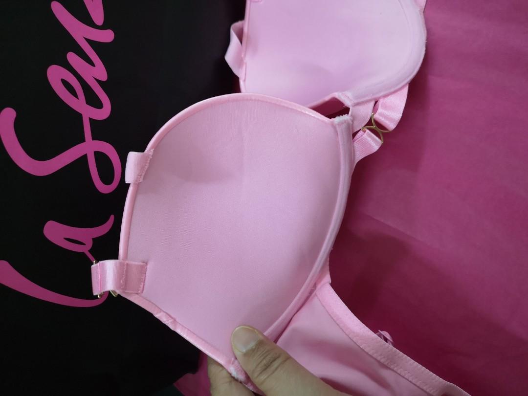 LA SENZA BEYOND Sexy Lace Overlay Push Up Underwire Bra 32B Pink Padded  £7.86 - PicClick UK