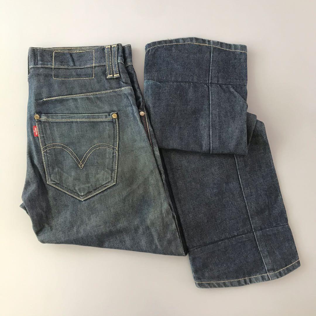 LEVIS ENGINEERED SELVEDGE CUTTING STRAIGHT SLIM MADE IN KOREA SIZE 28