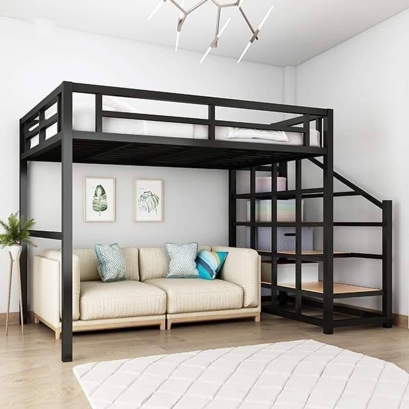 Loft Bed With Mini Sofa Furniture, Queen Size Loft Bed With Couch
