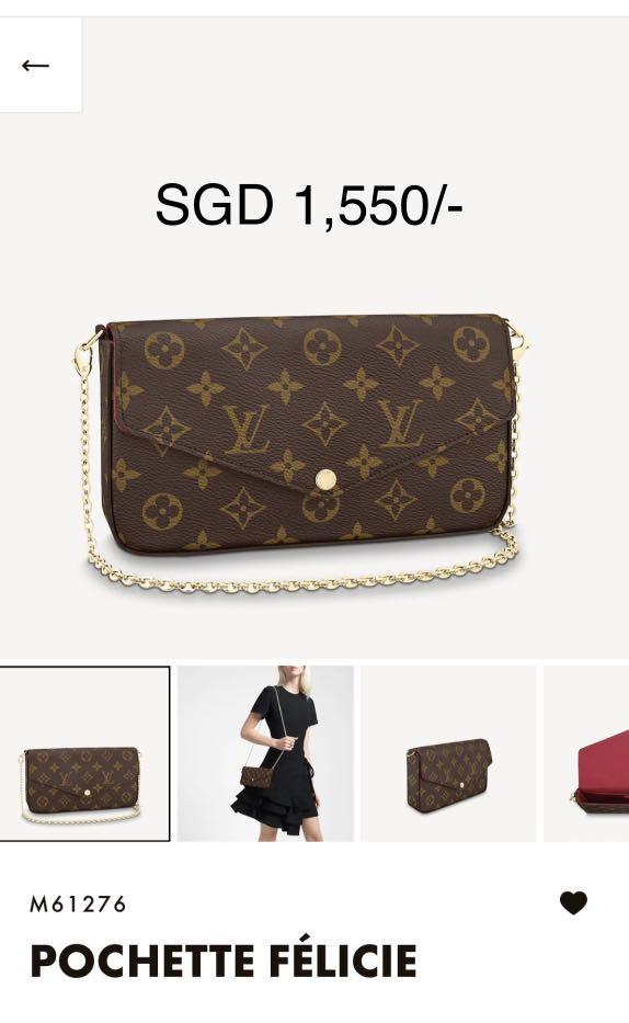 LV, Louis Vuitton Bag FÉLICIE POCHETTE M61276, Luxury, Bags & Wallets on  Carousell