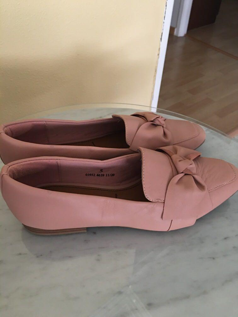 Marks and spencer pink bow shoes hot sale