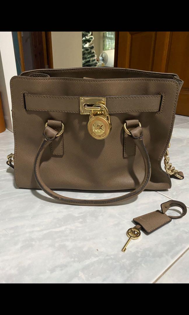 Michael kors hamilton medium lock and key cheap